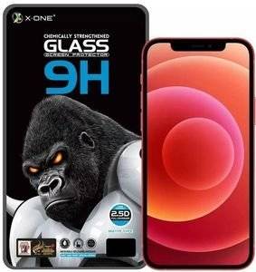 X-ONE FULL COVER EXTRA STRONG MATTE FOR IPHONE 13/13 PRO/14 TEMPERED GLASS 9H