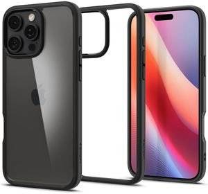 SPIGEN ULTRA HYBRID MATTE BLACK FOR IPHONE 16 PRO