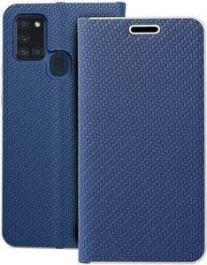 FORCELL LUNA CARBON FLIP CASE FOR SAMSUNG GALAXY A21S BLUE