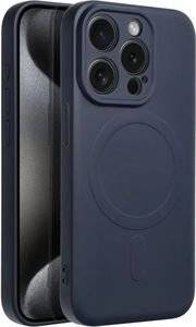 SILICONE MAG COVER CASE WITH MAGSAFE FOR IPHONE 15 PRO BLUE TITANIUM