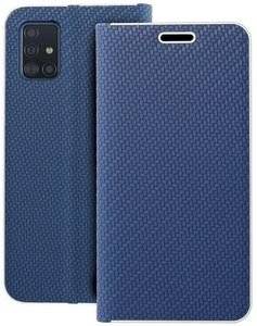 FORCELL LUNA CARBON FLIP CASE FOR SAMSUNG GALAXY A51 BLUE