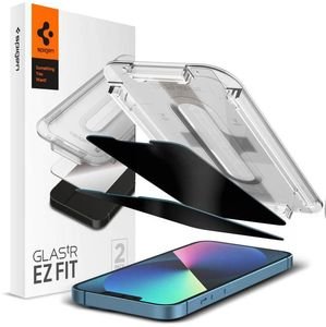 SPIGEN GLASS TR EZ FIT TRANSPARENCY SENSOR OPEN PRIVACY 2 PACK FOR IPHONE 14/13 PRO/13