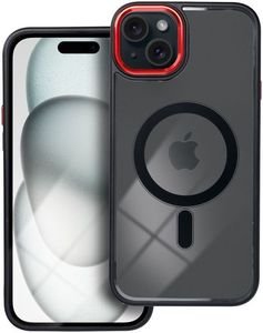 COLOR EDGE MAG COVER CASE WITH MAGSAFE FOR IPHONE 15 PLUS BLACK RED COLOR EDGE MAG COVER CASE WITH MAGSAFE FOR IPHONE 15 PLUS BLACK RED