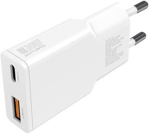 4SMARTS WALL CHARGER PD PLUG DUOS SLIM 30W GAN TYPE-C+ USB-A WHITE 4SMARTS WALL CHARGER PD PLUG DUOS SLIM 30W GAN TYPE-C+ USB-A WHITE