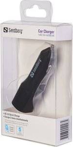 SANDBERG CAR CHARGER 1XQC 3.01XUSB2.4A (440-98)