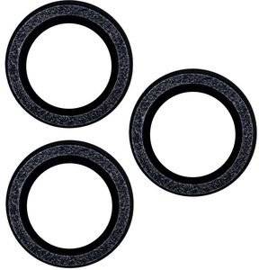 SET OF LENS GLASSES FOR IPHONE 11 PRO MAX BLACK GLITTER (3 PCS)