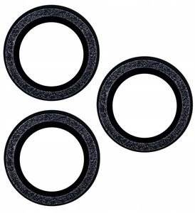 SET OF LENS GLASSES FOR IPHONE 13 PRO 6,1 BLACK GLITTER (3 PCS)