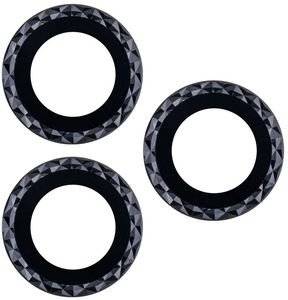 SET OF LENS GLASSES FOR IPHONE 13 PRO 6,1 BLACK RHOMBUS (3 PCS)