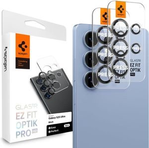 SPIGEN GLASS TR EZ FIT OPTIK PRO HD 2 PACK BLACK FOR SAMSUNG GALAXY S25 ULTRA