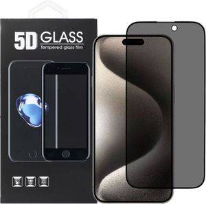 5D FULL GLUE TEMPERED GLASS FOR IPHONE 16 PRO (PRIVACY) BLACK