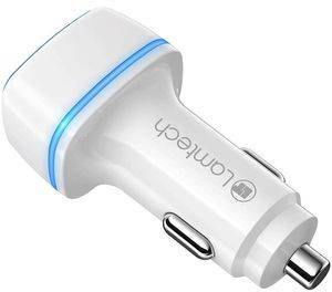 LAMTECH 2XUSB 2,4A CAR CHARGER FOR MOBILE PHONES WHITE LAM081734