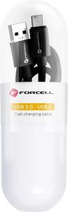 ZZZZFORCELL CABLE USB TO TYPE C 3.0 3A TUBE BLACK 1M