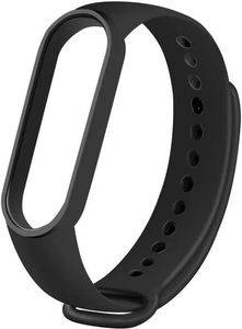 STRAP SILICONE FOR SMARTBAND XIAOMI MI BAND 5 / 6 / 7 BLACK (01)