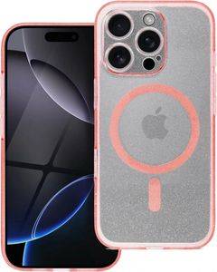 CLEAR MAG COVER CASE COMPATIBLE WITH MAGSAFE FOR SAMSUNG S25 ULTRA PINK GLITTER OEM