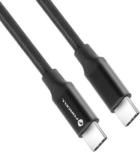 FORCELL CABLE TYPE C TO TYPE C QC4.0 5A/20V PD100W /THUNDERBOLT / 20GBS 1M BLACK