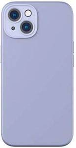 BASEUS LIQUID SILICA GEL CASE IPHONE 14 PLUS LAVENDER+ TEMPERED GLASS + CLEANING KIT