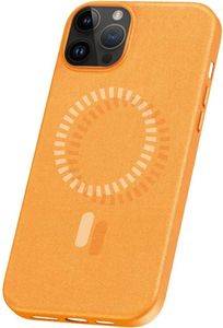 BASEUS IPHONE 15 PRO MAX MAGNETIC CASE FAUXTHER SERIES ORANGE