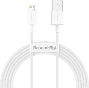 BASEUS SUPERIOR SERIES USB-A TO LIGHTNING CABLE 20W 2.4A 2M WHITE CALYS-C02
