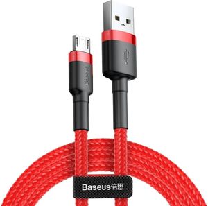 BASEUS CAFULE USB-A TO MICROUSB CABLE 18W 2.4A 1M RED CAMKLF-B09 BASEUS CAFULE USB-A TO MICROUSB CABLE 18W 2.4A 1M RED CAMKLF-B09