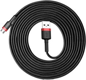 BASEUS CAFULE USB-A TO MICROUSB CABLE 18W 2.4A 3M RED CAMKLF-H91 BASEUS CAFULE USB-A TO MICROUSB CABLE 18W 2.4A 3M RED CAMKLF-H91