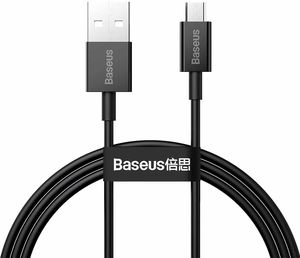 BASEUS SUPERIOR SERIES USB-A TO MICROUSB CABLE 18W 2A 1M BLACK CAMYS-01