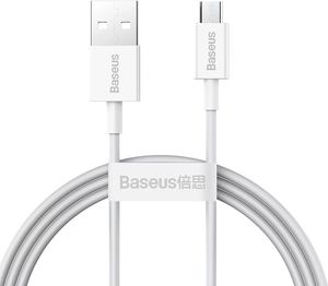 BASEUS SUPERIOR SERIES USB-A TO MICROUSB CABLE 18W 2A 1M WHITE CAMYS-02