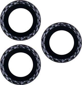 SET OF LENS GLASSES FOR IPHONE 12 6,1 BLACK RHOMBUS (2 PCS)