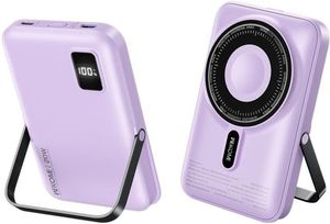 POWER BANK MAGNETIC WIRELESS WK 10000MAH 20W PDX1 PURPLE WP-17