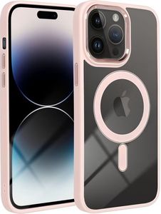 COLOR EDGE MAG COVER CASE WITH MAGSAFE FOR IPHONE 15 PRO MAX PINK