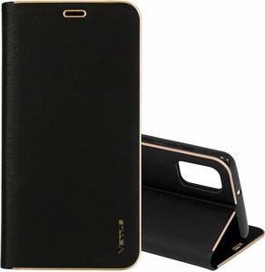 FORCELL LUNA BOOK FLIP CASE GOLD FOR SAMSUNG GALAXY A41 BLACK