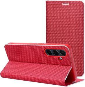 LUNA BOOK CARBON FOR SAMSUNG S25 RED