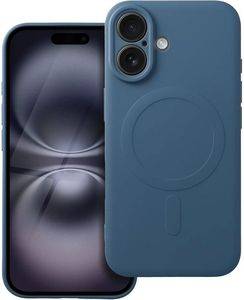 SILICONE MAG COVER CASE COMPATIBLE WITH MAGSAFE FOR IPHONE 16 BLUE