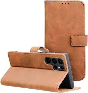 FORCELL TENDER BOOK CASE FOR SAMSUNG GALAXY S22 ULTRA BROWN