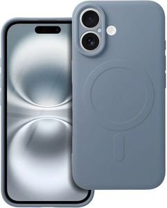 SILICONE MAG COVER CASE COMPATIBLE WITH MAGSAFE FOR IPHONE 16 LIGHT BLUE