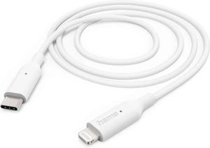 HAMA CHARGING CABLE USB-C - LIGHTNING 1 M WHITE