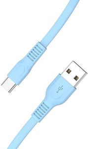 LAMTECH TYPE-C 3.0A FLAT CHARGING CABLE 1M BLUE LAM111832