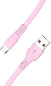 LAMTECH TYPE-C 3.0A FLAT CHARGING CABLE 1M PINK LAM111825