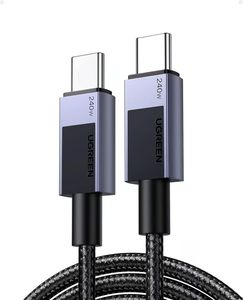 UGREEN CHARGING CABLE 240W L513 TYPE-C/TYPE-C SPACE GRAY 1M 45067