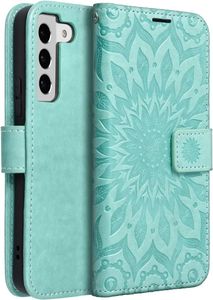 FORCELL MEZZO BOOK CASE FOR SAMSUNG S22 MANDALA GREEN FORCELL MEZZO BOOK CASE FOR SAMSUNG S22 MANDALA GREEN
