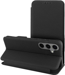 FOLIO SIDE MAGNET BOOK CASE FOR SAMSUNG S25 BLACK FOLIO SIDE MAGNET BOOK CASE FOR SAMSUNG S25 BLACK