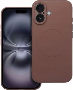 SILICONE MAG COVER CASE COMPATIBLE WITH MAGSAFE FOR IPHONE 16 BROWN OEM