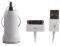 FOREVER IPHONE CAR CHARGER 1A WHITE + CABLE