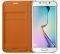 SAMSUNG LEATHER FLIP CASE EF-WG925PO FOR GALAXY S6 EDGE G925 ORANGE