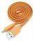 OMEGA OUFBFCO FABRIC BRAIDED MICRO USB TO USB FLAT CABLE 1M ORANGE