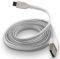 FOREVER MICRO USB CABLE WHITE SILICONE FLAT B...