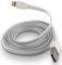 FOREVER USB CABLE FOR APPLE IPHONE 5/6 WHITE SILICONE FLAT BOX