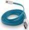 FOREVER USB CABLE FOR APPLE IPHONE 5/6 BLUE SILICONE FLAT BOX
