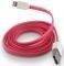 FOREVER USB CABLE FOR APPLE IPHONE 5 PINK SILICONE FLAT BOX