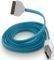 FOREVER USB CABLE FOR APPLE IPHONE 3/4 BLUE SILICONE FLAT BOX