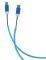 FOREVER 2IN1 USB ZIPPER CABLE WITH 2X MICRO USB BLUE